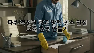 파주 적성면 학교 방역 청소🧹 안심 교육 환경 만들기!